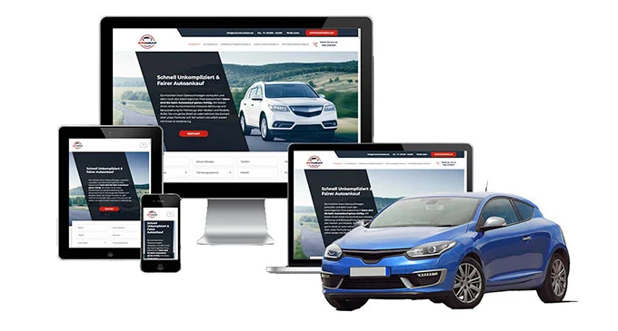 Ankaufseite mobil – Autoankauf Olpe mit rotem PKW